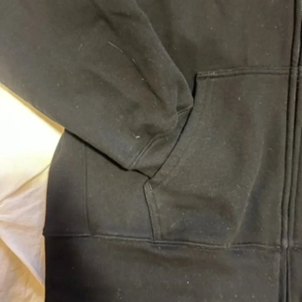 [SOLD] Cozy Sweatfleece Boyfriend Zip Hoodie Black Small - Picture 8 of 14